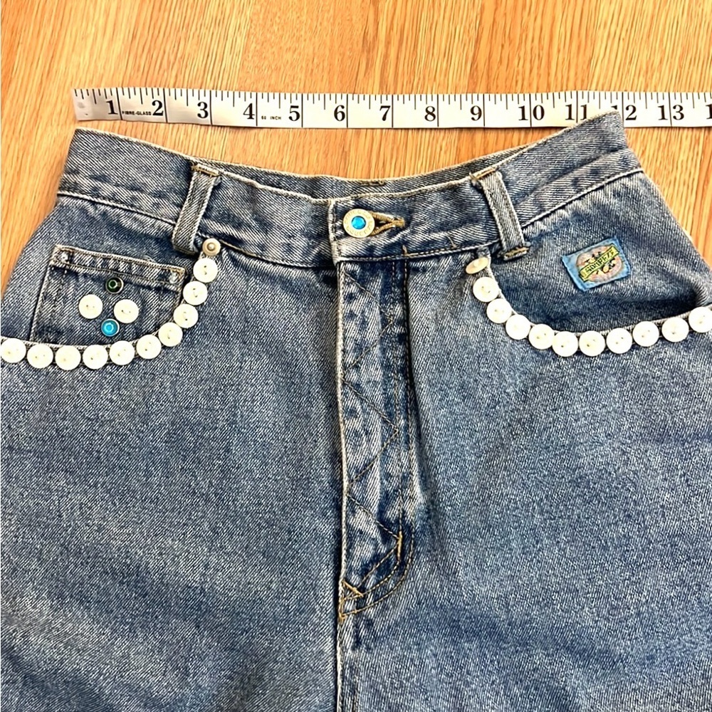 VTG Squeeze, Authentic Squeeze @87 blue Jeans, Mother of Pearl Buttons, Size 5/6 - Picture 12 of 12